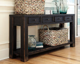 Prime Furniture - Ashley Furniture - Gavelston Sofa/Console Table - Sofa Table / Black - T732-4